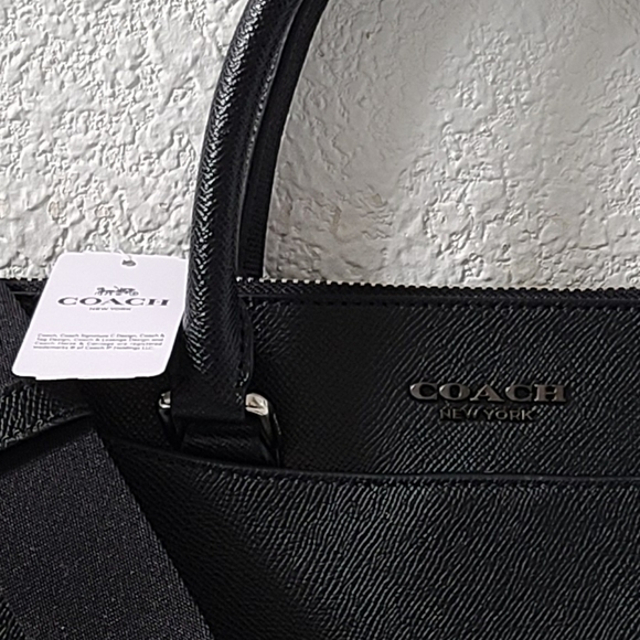 NWT Coach black leather briefcase or laptop bag - Picture 2 of 7